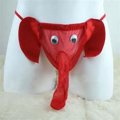 Elephant Sexy Mens Man Underwear Thong G String Briefs Shorts Bulging Pouch Low Rise Thongs