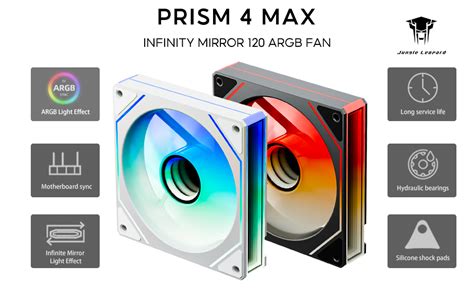 Amazon ICOLER Prism 4 MAX 4 724 In ARGB Ventilador De Carcasa