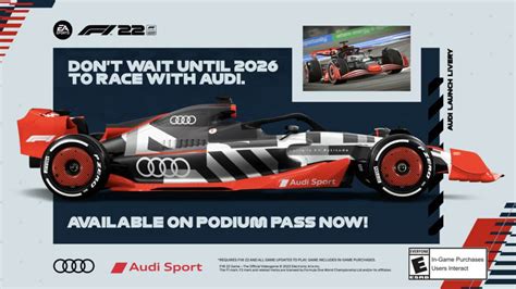 Audi's 2026 Formula 1 launch livery available in F1 22 Podium Pass ...