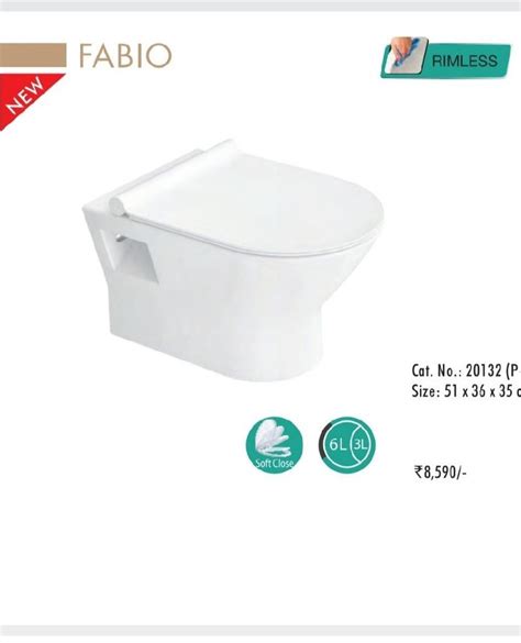 Ceramic Wall Mounted Hindware Italian Rimless Water Closet At Rs 6872