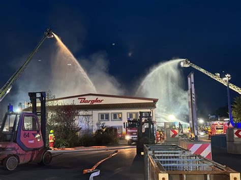 Gro Brand Bei Firma Bergler In Steinfels Entwarnung Nach