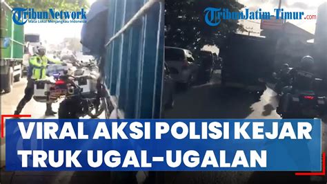 Viral Aksi Polisi Di Sukabumi Kejar Pengemudi Truk Yang Melaju Ugal