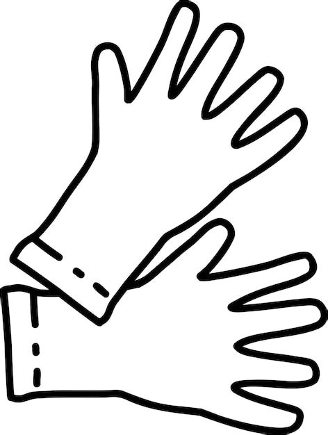 Medical Gloves Clipart Black And White