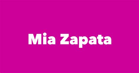 Mia Zapata - Spouse, Children, Birthday & More