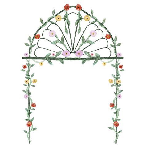 Flower Arch Watercolor Png