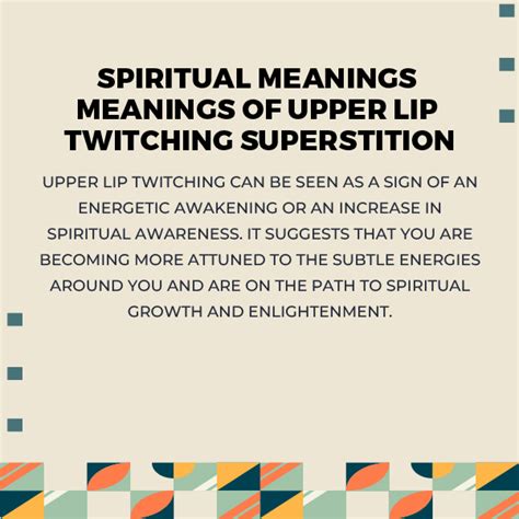 Unlocking The Meanings Of Upper Lip Twitching Superstition Spiritual