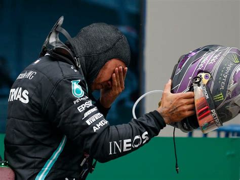 Lewis Hamilton Lets Emotions Flow After Record Equalling Seventh F1