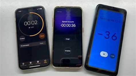 Timer On Alarm Clock Realme C21y And Samsung Galaxy A02 And Iphone 12 Blue Youtube