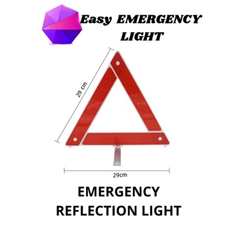 Car Emergency Breakdown Warning Triangle Red Reflective Safety Hazard