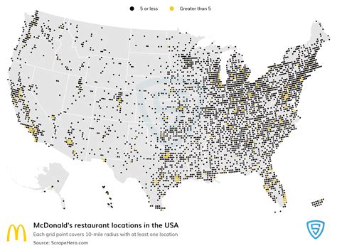 Map Of All 13,529 McDonald's Locations In The US By State