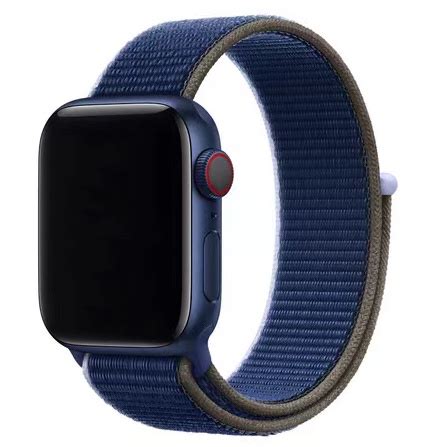 Cinturino Nylon Sport Loop Per Apple Watch Blu Scuro