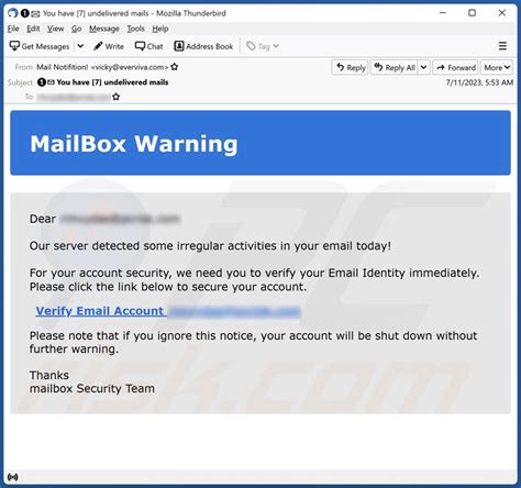 Mailbox Warning Email Scam Removal And Recovery Steps Updated