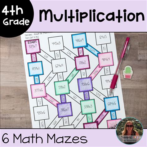 Multi Digit Multiplication Math Mazes Made By Teachers