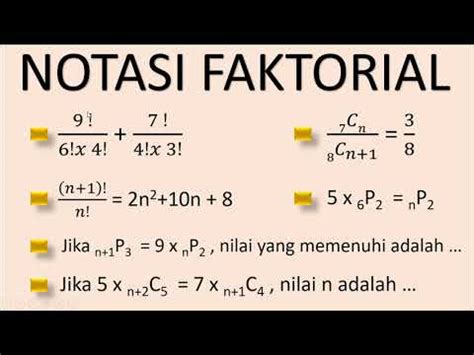 Notasi Faktorial Youtube