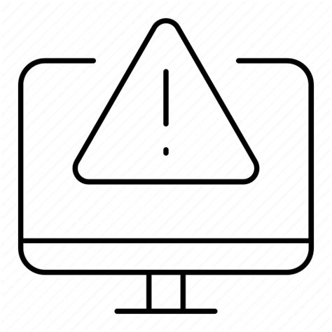 1 Computer Monitor Warning Attention Icon Download On Iconfinder