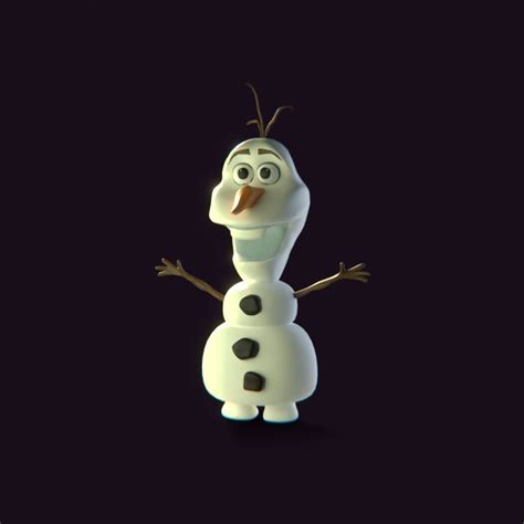 3d Model Olaf From Frozen 3d Model Vr Ar Low Poly Cgtrader