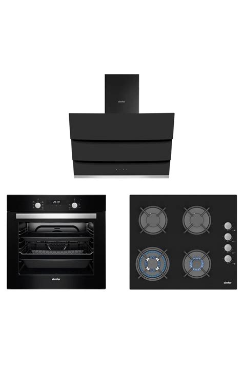 Simfer 8 Fonksiyon 60 Lt Siyah Multi Turbo Dijital Ankastre Set ( 7327 ...