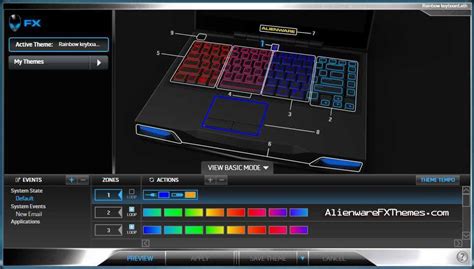Rainbow keyboard M14x Alienware FX Theme - Alienware Fx Themes