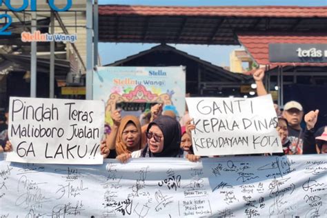 Pedagang Teras Malioboro 2 Kembali Demo Protes Rencana Relokasi Jilid