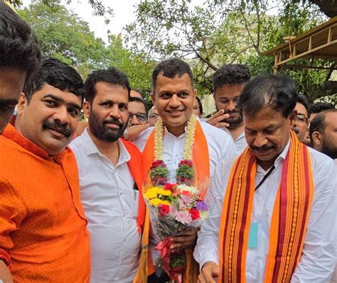 In Pics Jubilant Celebrations As Bjps Brijesh Chowta Wins Dakshina