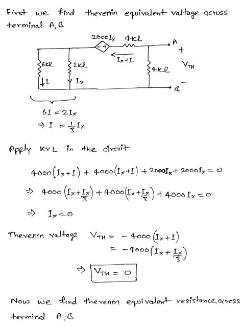 Solved A Find The Thevenin Equivalent Circuit Of The Network Shown