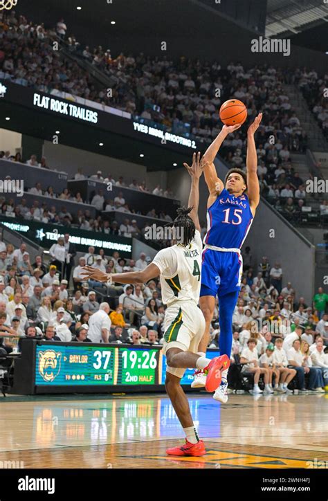 Waco USA 02nd Mar 2024 March 2 2024 Kansas Jayhawks Guard Kevin