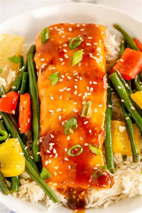 Easy Teriyaki Salmon And Vegetables Valeries Kitchen