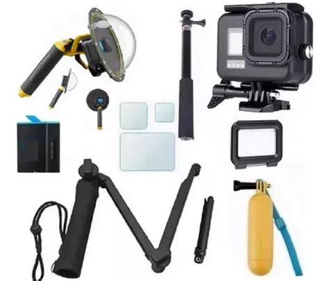 Kit P Gopro Hero 10 9 Black Dome Estanque Touch Tripé 3 Way