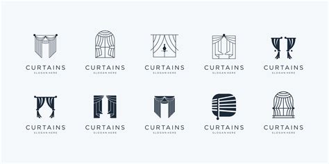 Set Curtains Logo Design Inspiration Minimalist Collection Circus