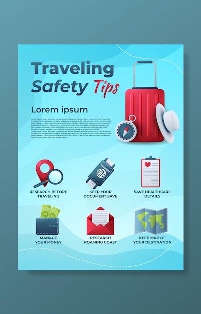 Premium Vector Traveling Safety Tips Poster