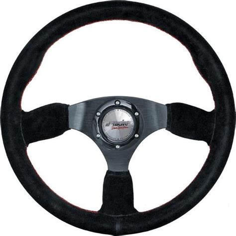 Simoni Racing Sportstuur Turismo 350mm Zwart Alcantara Rode