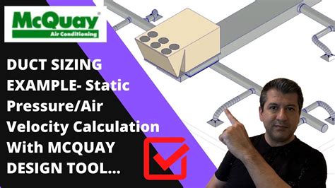 Hvac System Design Tutorial Calculate Static Pressureair Velocity