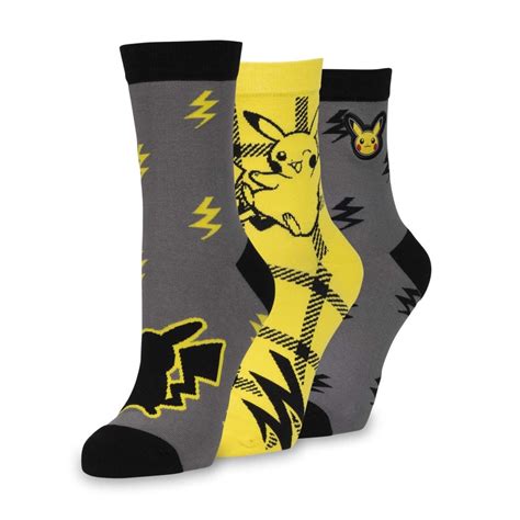 Pikachu Energized Prints Ankle Socks Pairs One Size Adult