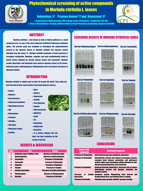 Pdf Phytochemical Screening Of Active Compounds In Morindacitrifolia