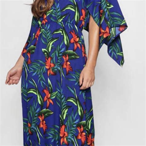 Beautiful Tropical Kimono Style Maxi Dress Lovely Depop