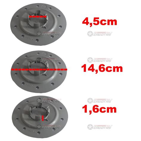 Kit 4X Calota Miolo Centro De Roda Brw 580 Passat Vr6 Submarino