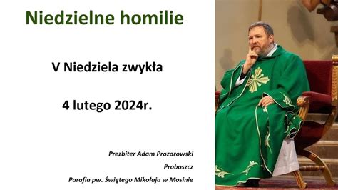 V Niedziela Zwykła 4 lutegp 2024r YouTube