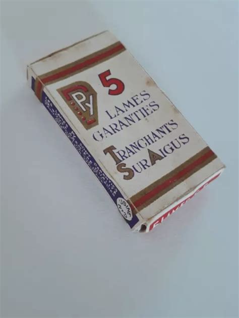 ANCIENNE BOITE DE lames de rasoir française PY Safety razor blade box