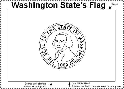 Washington State Flag Printout - EnchantedLearning.com