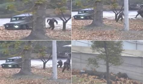 Watch Dramatic Footage Shows North Korean Soldier Getting Shot As He