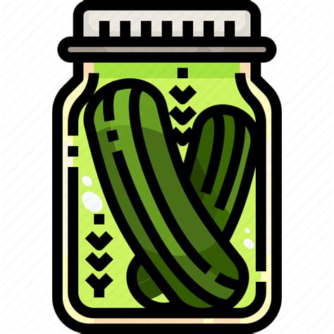 Food Healthy Jar Pickle Vegan Vegetarian Icon