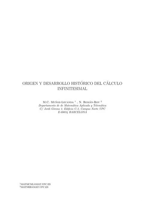 Pdf Origen Y Desarrollo Historico Del C Alculo Son Los Problemas De