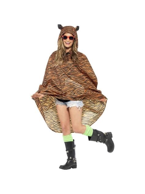 Poncho Party Imperméable Tigre chez DeguizFetes