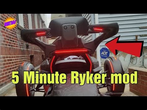 Can Am Ryker Up Backrest Installation And Passenger Seat Leds Youtube