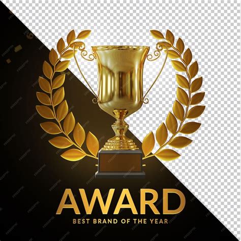 Premium Psd Award Cup Gold Trophy 3d Render Composition