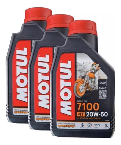 Pack 3 Aceite Motul 20w 50 7100 Full Sintético Cuotas sin interés