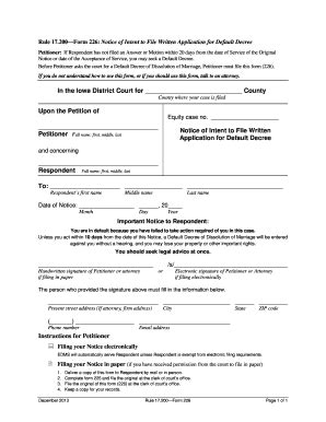 Iowa Notice Default Fill Online Printable Fillable Blank PdfFiller