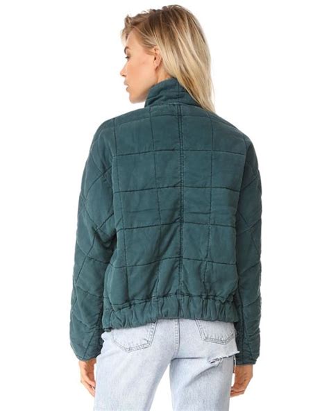 Free People Dolman Quilted Jacket In Green Lyst