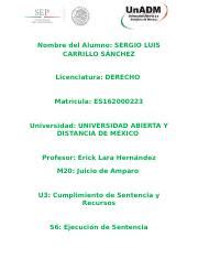 M20 U3 S6 SECS docx Nombre del Alumno SERGIO LUIS CARRILLO SÁNCHEZ