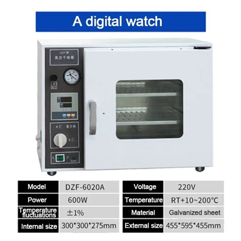 DZF 6020A Vacuum Drying Oven 600W Digital Display Dryer Double